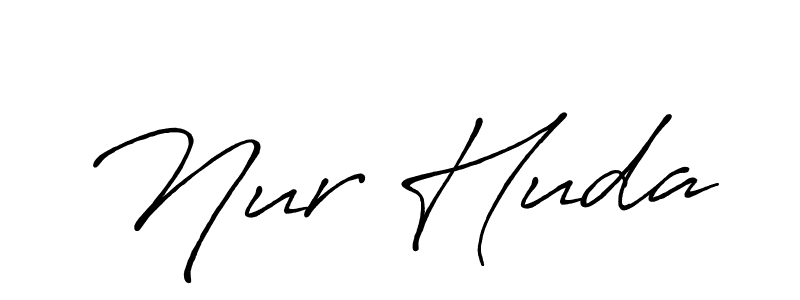 Also You can easily find your signature by using the search form. We will create Nur Huda name handwritten signature images for you free of cost using Antro_Vectra_Bolder sign style. Nur Huda signature style 7 images and pictures png