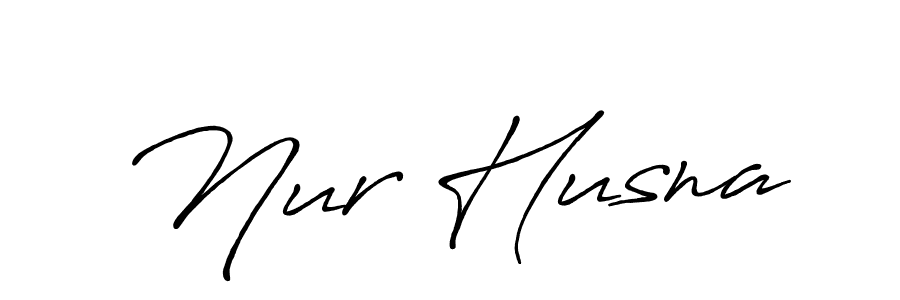 Create a beautiful signature design for name Nur Husna. With this signature (Antro_Vectra_Bolder) fonts, you can make a handwritten signature for free. Nur Husna signature style 7 images and pictures png