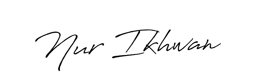 How to make Nur Ikhwan signature? Antro_Vectra_Bolder is a professional autograph style. Create handwritten signature for Nur Ikhwan name. Nur Ikhwan signature style 7 images and pictures png