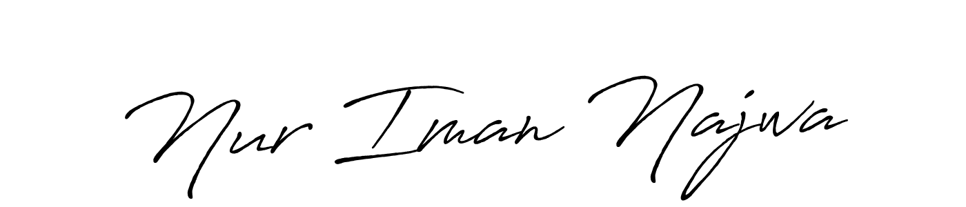 Design your own signature with our free online signature maker. With this signature software, you can create a handwritten (Antro_Vectra_Bolder) signature for name Nur Iman Najwa. Nur Iman Najwa signature style 7 images and pictures png