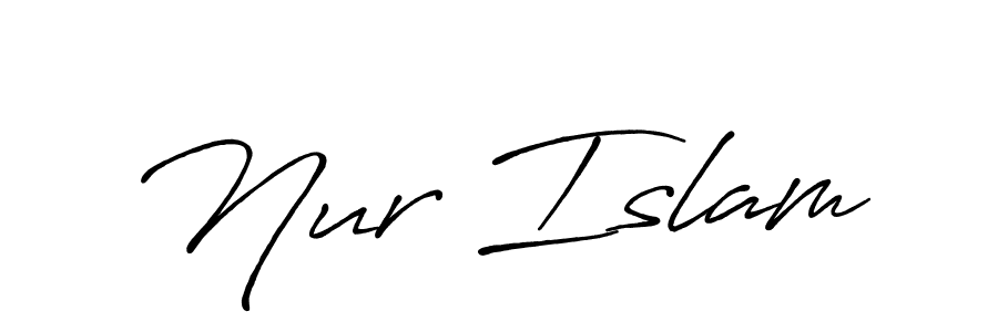 It looks lik you need a new signature style for name Nur Islam. Design unique handwritten (Antro_Vectra_Bolder) signature with our free signature maker in just a few clicks. Nur Islam signature style 7 images and pictures png