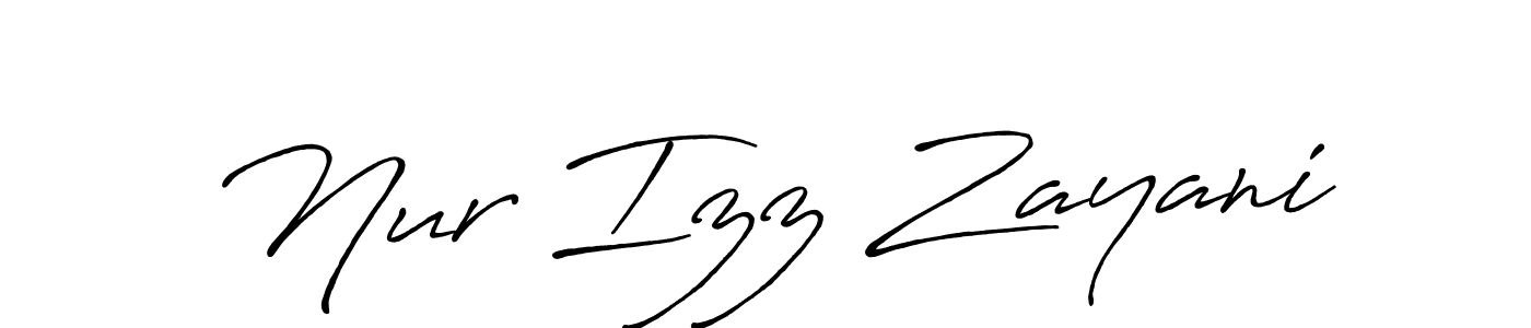 Nur Izz Zayani stylish signature style. Best Handwritten Sign (Antro_Vectra_Bolder) for my name. Handwritten Signature Collection Ideas for my name Nur Izz Zayani. Nur Izz Zayani signature style 7 images and pictures png