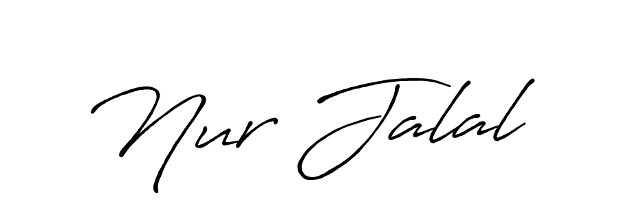 Antro_Vectra_Bolder is a professional signature style that is perfect for those who want to add a touch of class to their signature. It is also a great choice for those who want to make their signature more unique. Get Nur Jalal name to fancy signature for free. Nur Jalal signature style 7 images and pictures png