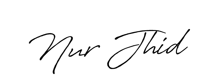 The best way (Antro_Vectra_Bolder) to make a short signature is to pick only two or three words in your name. The name Nur Jhid include a total of six letters. For converting this name. Nur Jhid signature style 7 images and pictures png
