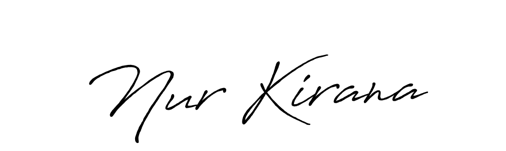 if you are searching for the best signature style for your name Nur Kirana. so please give up your signature search. here we have designed multiple signature styles  using Antro_Vectra_Bolder. Nur Kirana signature style 7 images and pictures png