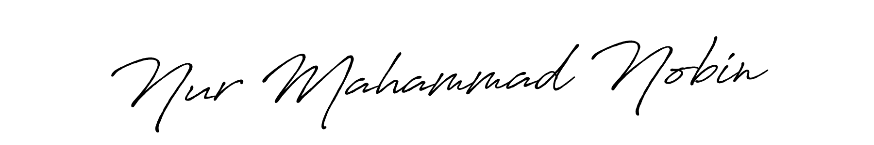 Nur Mahammad Nobin stylish signature style. Best Handwritten Sign (Antro_Vectra_Bolder) for my name. Handwritten Signature Collection Ideas for my name Nur Mahammad Nobin. Nur Mahammad Nobin signature style 7 images and pictures png