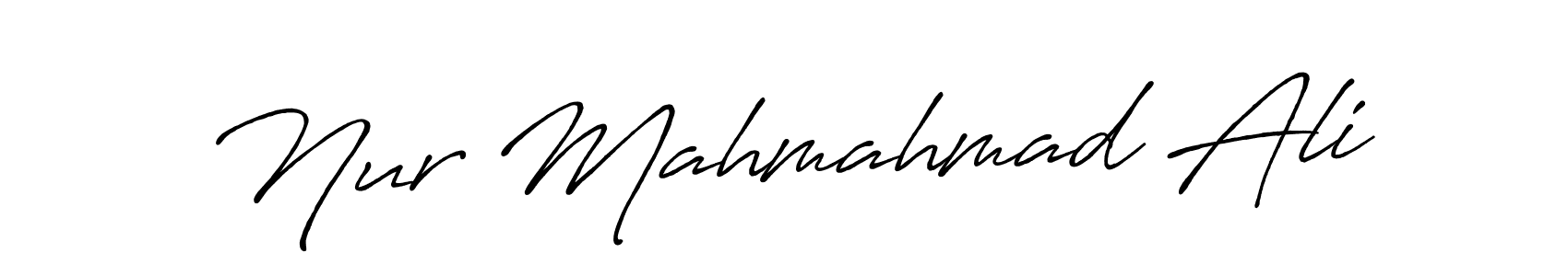 Create a beautiful signature design for name Nur Mahmahmad Ali. With this signature (Antro_Vectra_Bolder) fonts, you can make a handwritten signature for free. Nur Mahmahmad Ali signature style 7 images and pictures png