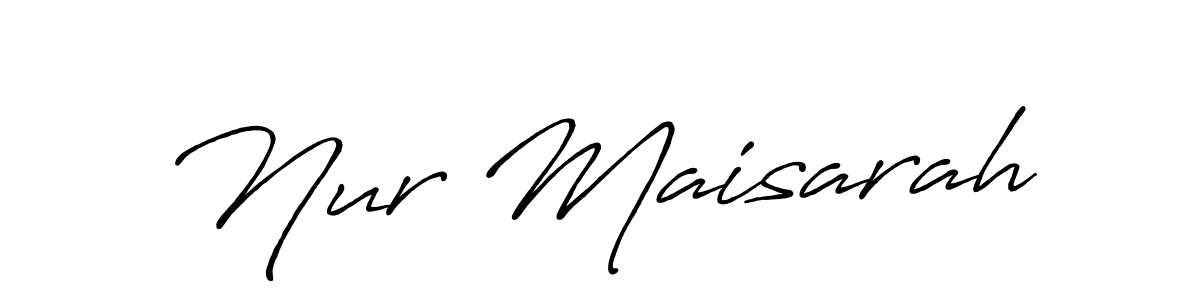 Make a beautiful signature design for name Nur Maisarah. With this signature (Antro_Vectra_Bolder) style, you can create a handwritten signature for free. Nur Maisarah signature style 7 images and pictures png