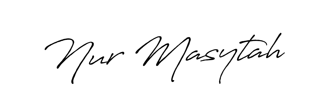 How to make Nur Masytah signature? Antro_Vectra_Bolder is a professional autograph style. Create handwritten signature for Nur Masytah name. Nur Masytah signature style 7 images and pictures png