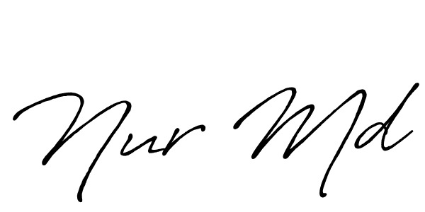 How to make Nur Md signature? Antro_Vectra_Bolder is a professional autograph style. Create handwritten signature for Nur Md name. Nur Md signature style 7 images and pictures png