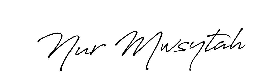 Antro_Vectra_Bolder is a professional signature style that is perfect for those who want to add a touch of class to their signature. It is also a great choice for those who want to make their signature more unique. Get Nur Mwsytah name to fancy signature for free. Nur Mwsytah signature style 7 images and pictures png