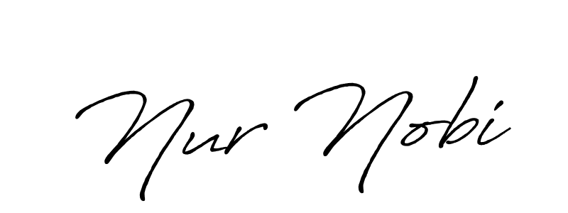 Nur Nobi stylish signature style. Best Handwritten Sign (Antro_Vectra_Bolder) for my name. Handwritten Signature Collection Ideas for my name Nur Nobi. Nur Nobi signature style 7 images and pictures png