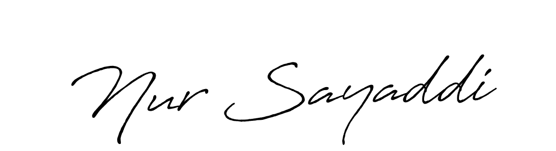 Use a signature maker to create a handwritten signature online. With this signature software, you can design (Antro_Vectra_Bolder) your own signature for name Nur Sayaddi. Nur Sayaddi signature style 7 images and pictures png