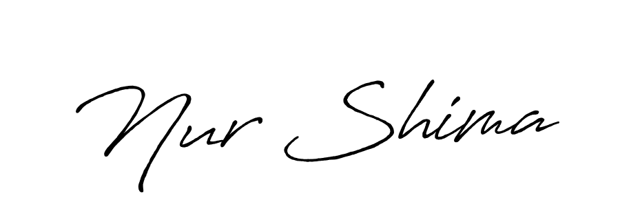 if you are searching for the best signature style for your name Nur Shima. so please give up your signature search. here we have designed multiple signature styles  using Antro_Vectra_Bolder. Nur Shima signature style 7 images and pictures png