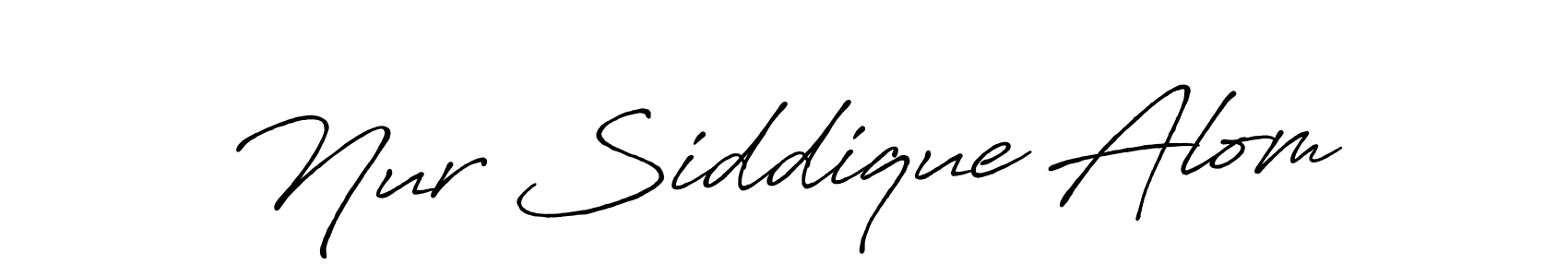 Design your own signature with our free online signature maker. With this signature software, you can create a handwritten (Antro_Vectra_Bolder) signature for name Nur Siddique Alom. Nur Siddique Alom signature style 7 images and pictures png