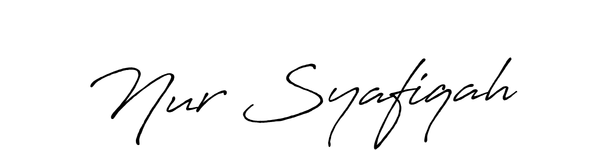 Nur Syafiqah stylish signature style. Best Handwritten Sign (Antro_Vectra_Bolder) for my name. Handwritten Signature Collection Ideas for my name Nur Syafiqah. Nur Syafiqah signature style 7 images and pictures png