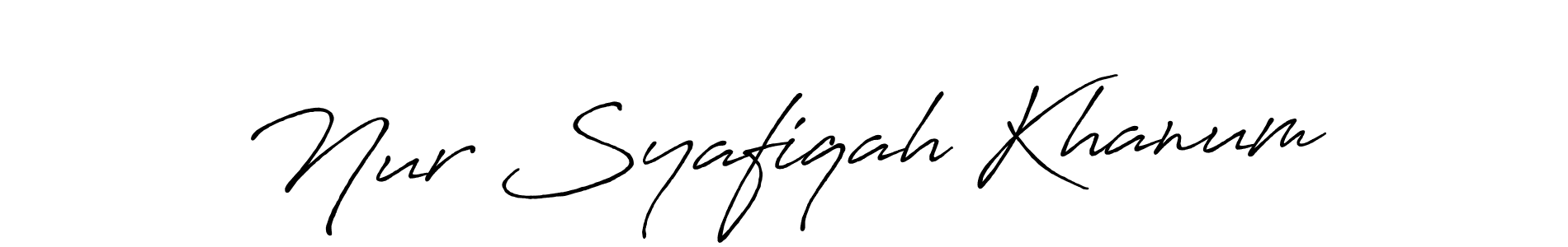 This is the best signature style for the Nur Syafiqah Khanum name. Also you like these signature font (Antro_Vectra_Bolder). Mix name signature. Nur Syafiqah Khanum signature style 7 images and pictures png