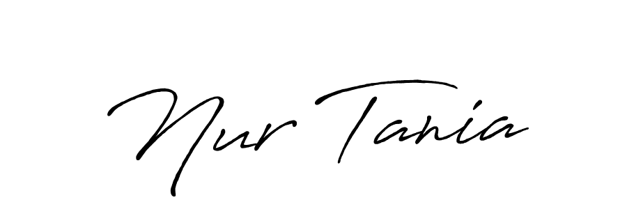 Use a signature maker to create a handwritten signature online. With this signature software, you can design (Antro_Vectra_Bolder) your own signature for name Nur Tania. Nur Tania signature style 7 images and pictures png