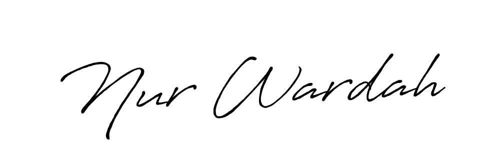 How to make Nur Wardah signature? Antro_Vectra_Bolder is a professional autograph style. Create handwritten signature for Nur Wardah name. Nur Wardah signature style 7 images and pictures png