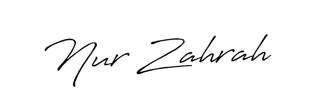 Design your own signature with our free online signature maker. With this signature software, you can create a handwritten (Antro_Vectra_Bolder) signature for name Nur Zahrah. Nur Zahrah signature style 7 images and pictures png