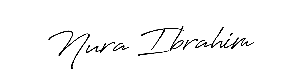 Create a beautiful signature design for name Nura Ibrahim. With this signature (Antro_Vectra_Bolder) fonts, you can make a handwritten signature for free. Nura Ibrahim signature style 7 images and pictures png