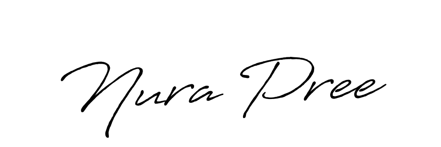 Similarly Antro_Vectra_Bolder is the best handwritten signature design. Signature creator online .You can use it as an online autograph creator for name Nura Pree. Nura Pree signature style 7 images and pictures png