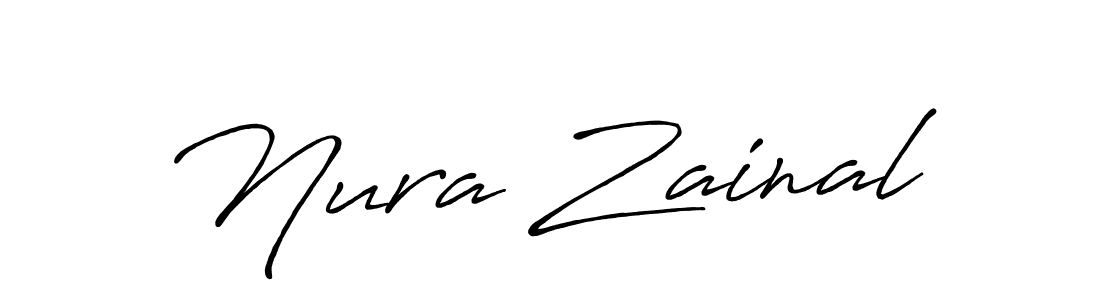 Also we have Nura Zainal name is the best signature style. Create professional handwritten signature collection using Antro_Vectra_Bolder autograph style. Nura Zainal signature style 7 images and pictures png