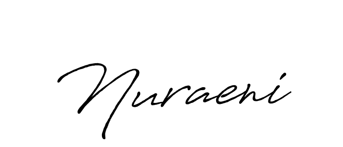 Use a signature maker to create a handwritten signature online. With this signature software, you can design (Antro_Vectra_Bolder) your own signature for name Nuraeni. Nuraeni signature style 7 images and pictures png