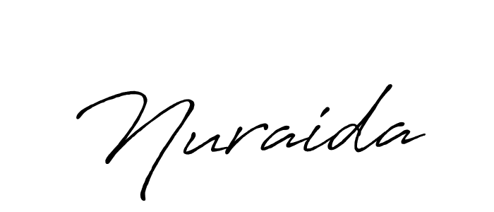 Make a beautiful signature design for name Nuraida. With this signature (Antro_Vectra_Bolder) style, you can create a handwritten signature for free. Nuraida signature style 7 images and pictures png