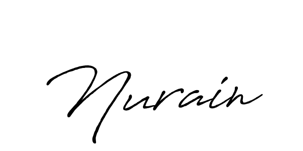 How to make Nurain name signature. Use Antro_Vectra_Bolder style for creating short signs online. This is the latest handwritten sign. Nurain signature style 7 images and pictures png