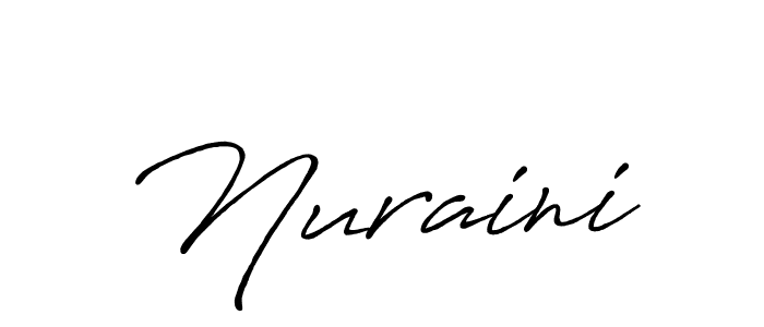 Create a beautiful signature design for name Nuraini. With this signature (Antro_Vectra_Bolder) fonts, you can make a handwritten signature for free. Nuraini signature style 7 images and pictures png