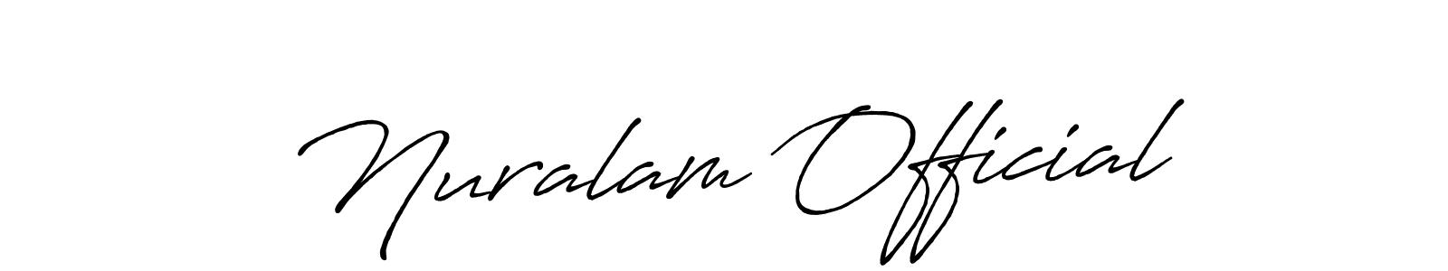 Also we have Nuralam Official name is the best signature style. Create professional handwritten signature collection using Antro_Vectra_Bolder autograph style. Nuralam Official signature style 7 images and pictures png