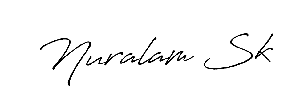 Make a beautiful signature design for name Nuralam Sk. With this signature (Antro_Vectra_Bolder) style, you can create a handwritten signature for free. Nuralam Sk signature style 7 images and pictures png