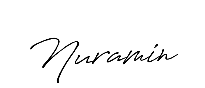 Nuramin stylish signature style. Best Handwritten Sign (Antro_Vectra_Bolder) for my name. Handwritten Signature Collection Ideas for my name Nuramin. Nuramin signature style 7 images and pictures png