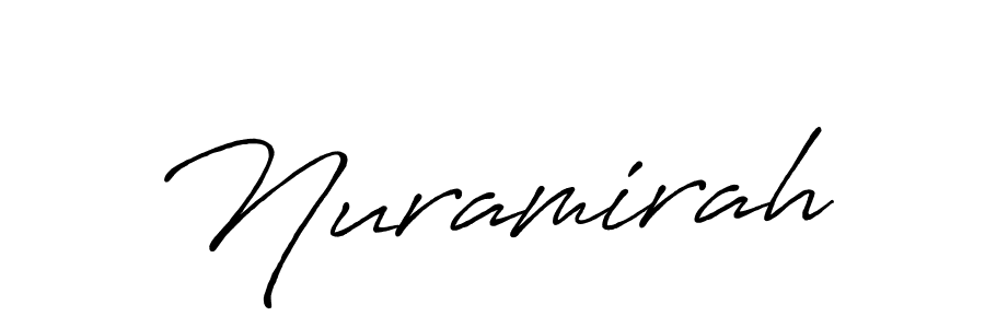It looks lik you need a new signature style for name Nuramirah. Design unique handwritten (Antro_Vectra_Bolder) signature with our free signature maker in just a few clicks. Nuramirah signature style 7 images and pictures png