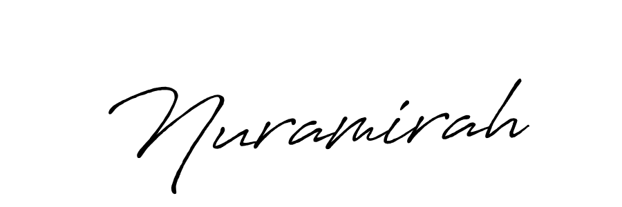 Create a beautiful signature design for name Nuramirah. With this signature (Antro_Vectra_Bolder) fonts, you can make a handwritten signature for free. Nuramirah signature style 7 images and pictures png