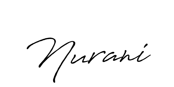 How to make Nurani signature? Antro_Vectra_Bolder is a professional autograph style. Create handwritten signature for Nurani name. Nurani signature style 7 images and pictures png