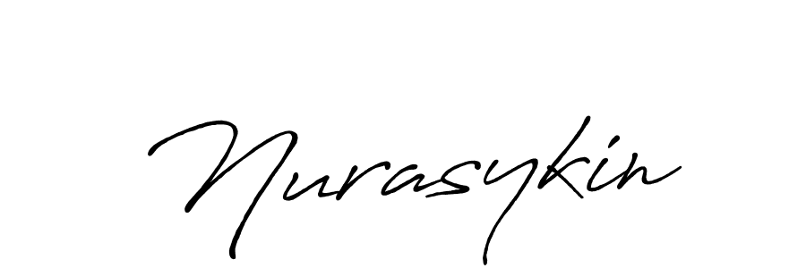 How to make Nurasykin name signature. Use Antro_Vectra_Bolder style for creating short signs online. This is the latest handwritten sign. Nurasykin signature style 7 images and pictures png