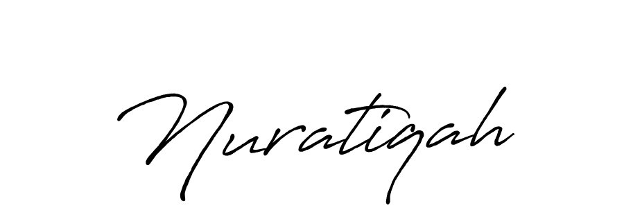 Also we have Nuratiqah name is the best signature style. Create professional handwritten signature collection using Antro_Vectra_Bolder autograph style. Nuratiqah signature style 7 images and pictures png