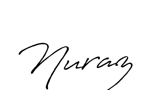 It looks lik you need a new signature style for name Nuraz. Design unique handwritten (Antro_Vectra_Bolder) signature with our free signature maker in just a few clicks. Nuraz signature style 7 images and pictures png