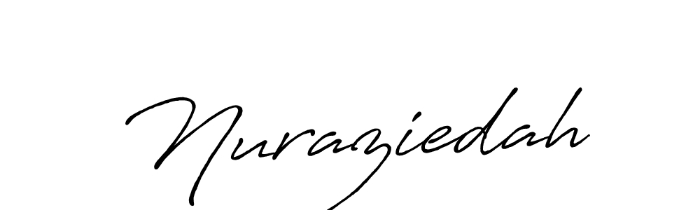 Nuraziedah stylish signature style. Best Handwritten Sign (Antro_Vectra_Bolder) for my name. Handwritten Signature Collection Ideas for my name Nuraziedah. Nuraziedah signature style 7 images and pictures png
