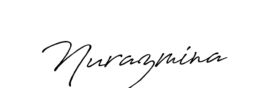 How to make Nurazmina signature? Antro_Vectra_Bolder is a professional autograph style. Create handwritten signature for Nurazmina name. Nurazmina signature style 7 images and pictures png