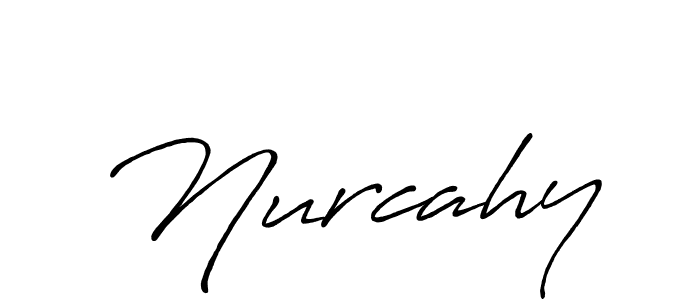 How to make Nurcahy signature? Antro_Vectra_Bolder is a professional autograph style. Create handwritten signature for Nurcahy name. Nurcahy signature style 7 images and pictures png