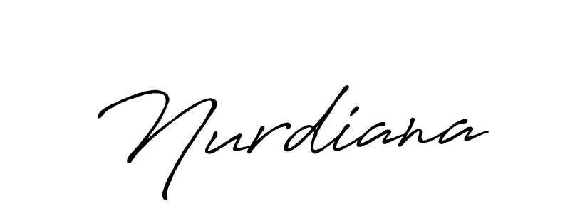 Similarly Antro_Vectra_Bolder is the best handwritten signature design. Signature creator online .You can use it as an online autograph creator for name Nurdiana. Nurdiana signature style 7 images and pictures png