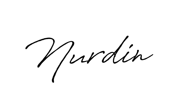 Create a beautiful signature design for name Nurdin. With this signature (Antro_Vectra_Bolder) fonts, you can make a handwritten signature for free. Nurdin signature style 7 images and pictures png