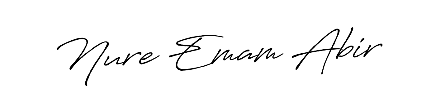 Also You can easily find your signature by using the search form. We will create Nure Emam Abir name handwritten signature images for you free of cost using Antro_Vectra_Bolder sign style. Nure Emam Abir signature style 7 images and pictures png