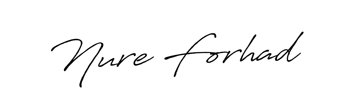 Also we have Nure Forhad name is the best signature style. Create professional handwritten signature collection using Antro_Vectra_Bolder autograph style. Nure Forhad signature style 7 images and pictures png