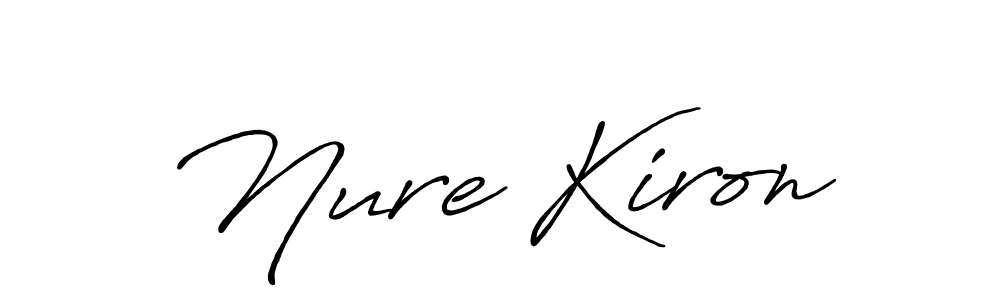 How to make Nure Kiron name signature. Use Antro_Vectra_Bolder style for creating short signs online. This is the latest handwritten sign. Nure Kiron signature style 7 images and pictures png