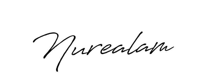 Design your own signature with our free online signature maker. With this signature software, you can create a handwritten (Antro_Vectra_Bolder) signature for name Nurealam. Nurealam signature style 7 images and pictures png