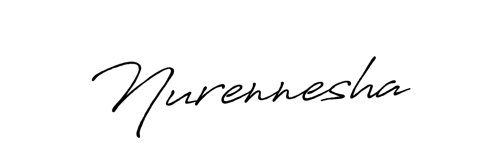Create a beautiful signature design for name Nurennesha. With this signature (Antro_Vectra_Bolder) fonts, you can make a handwritten signature for free. Nurennesha signature style 7 images and pictures png
